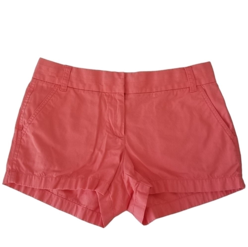 J Crew Broken in Chino Shorts Coral Pink Size 6
